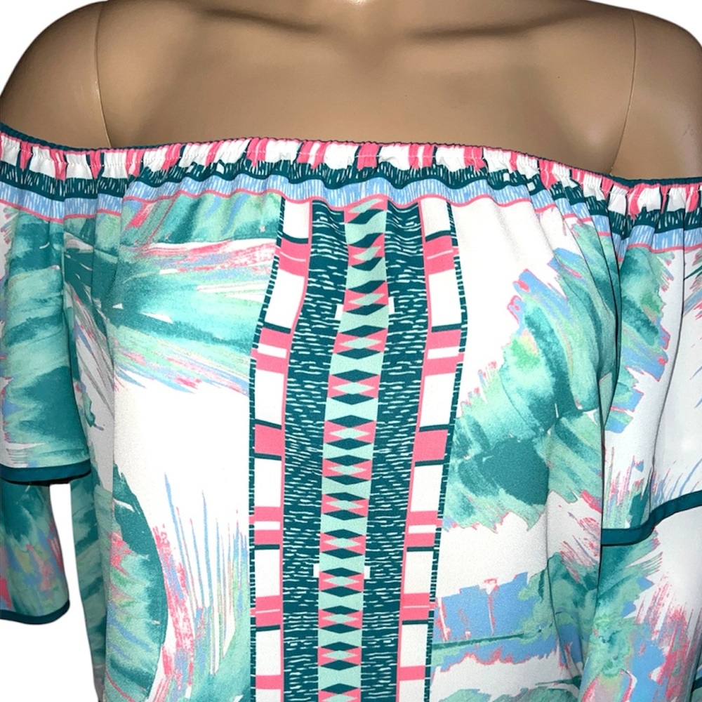 𝐀. 𝐂𝐀𝐋𝐈𝐍 | OFF THE SHOULDER RUFFLED TOP - Picture 4 of 8